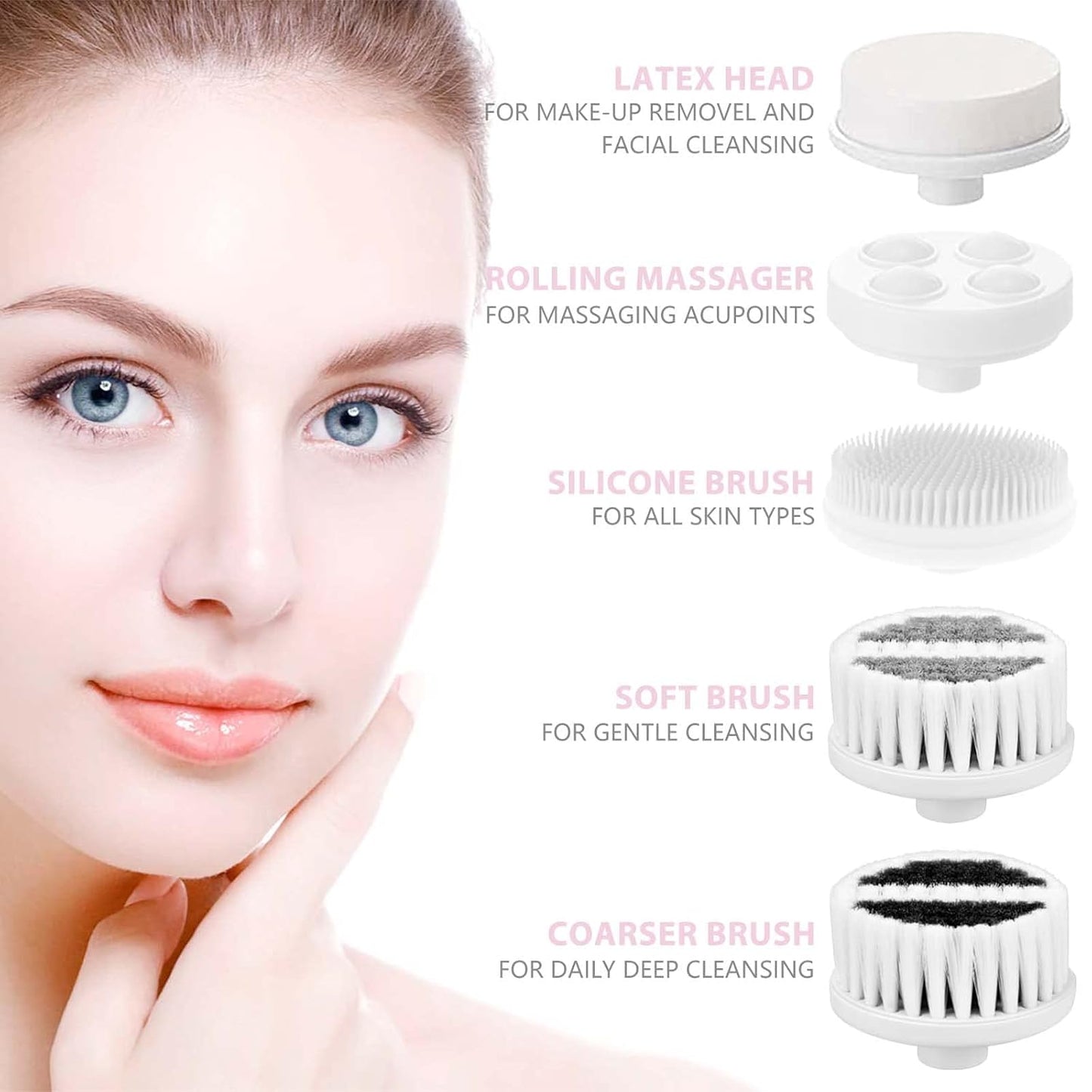 Waterproof Electric Facial Cleansing Spin Brush – Deep Clean & Exfoliation