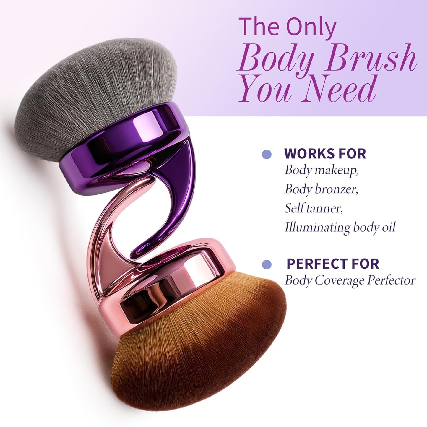 Large Body Makeup Brush for Self Tanner – Wide Kabuki Brush for Legs & Bronzer