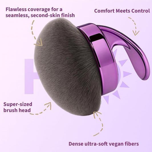 Large Body Makeup Brush for Self Tanner – Wide Kabuki Brush for Legs & Bronzer