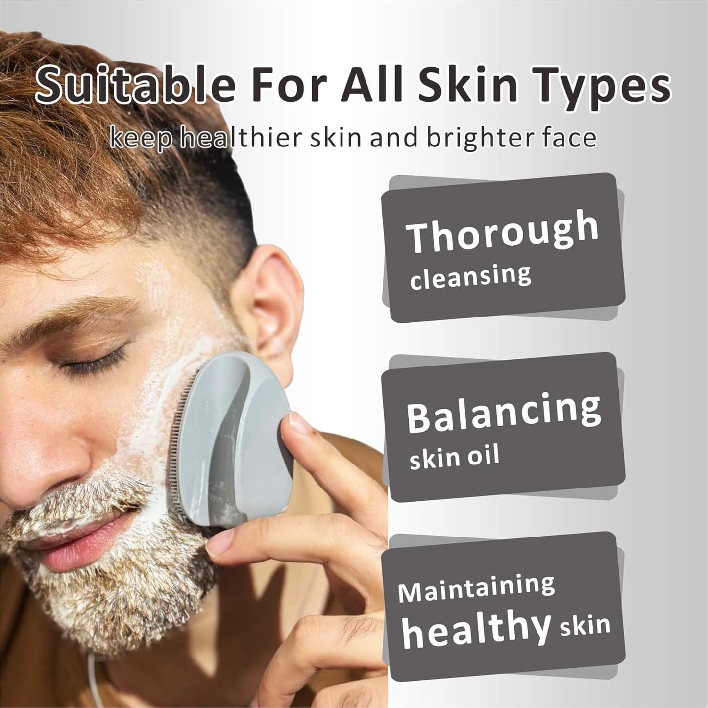 Silicone Face Scrubber (2-Pack) – Gentle Facial Cleansing & Exfoliating Brush