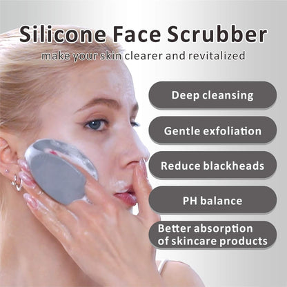 Silicone Face Scrubber (2-Pack) – Gentle Facial Cleansing & Exfoliating Brush
