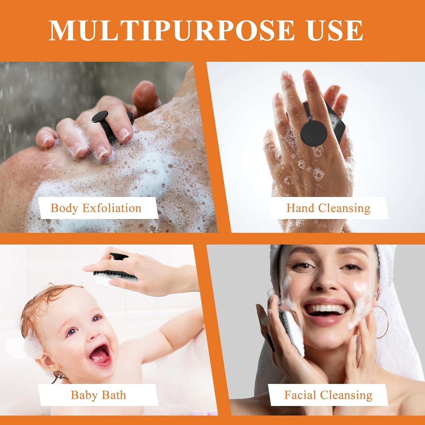Silicone Face Scrubber for Men – Gentle Exfoliating Cleansing Brush