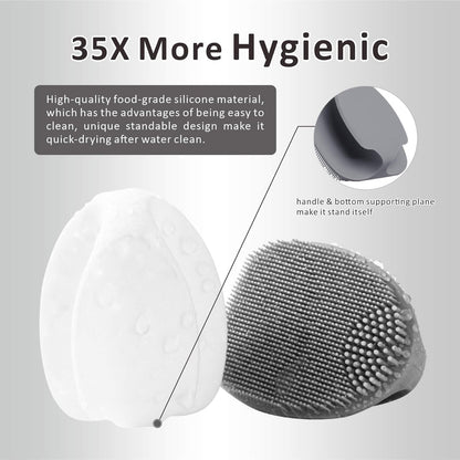 Silicone Face Scrubber (2-Pack) – Gentle Facial Cleansing & Exfoliating Brush