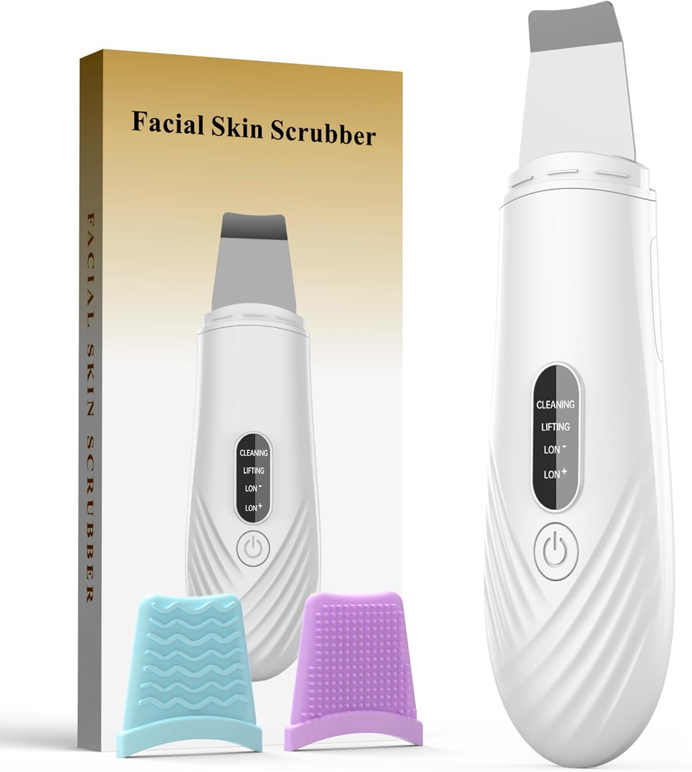 Ultrasonic Face Scrubber Spatula – Blackhead Extractor & Deep Pore Cleaner | 4 Modes Facial Tool
