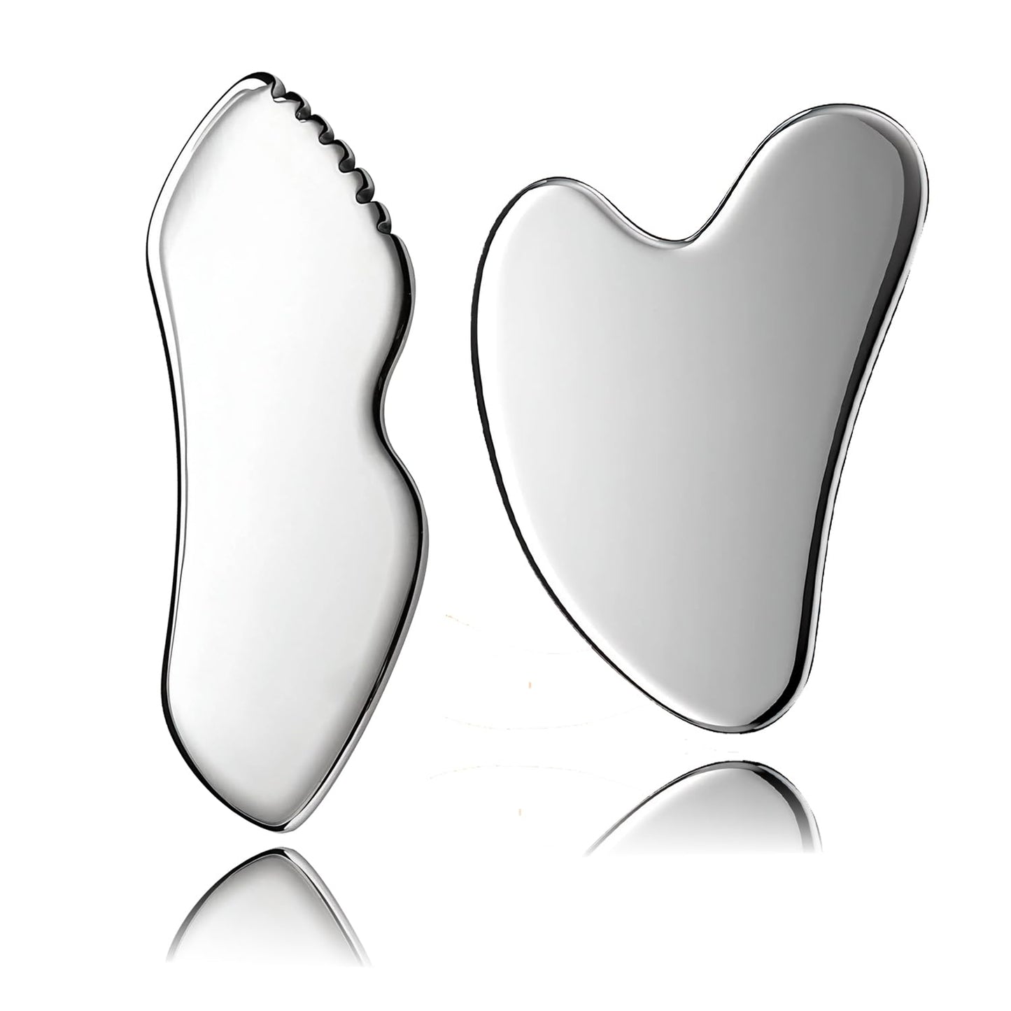 2-Piece Stainless Steel Gua Sha Facial Tool Set