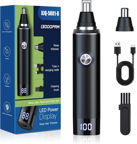 Men’s Ear & Nose Hair Trimmer – USB Rechargeable, Waterproof