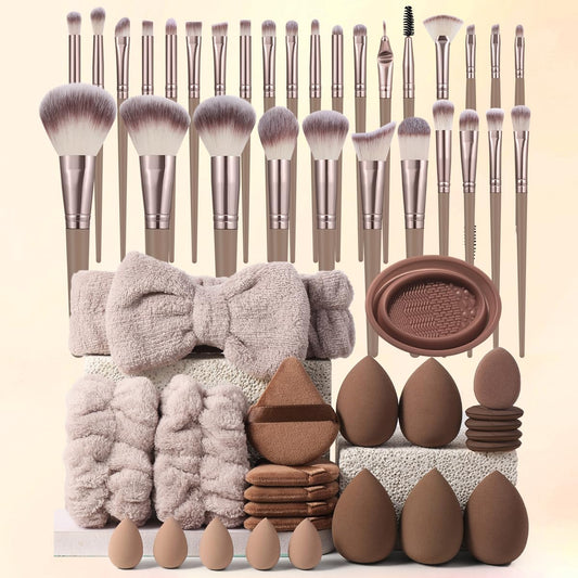 All-in-One Makeup Brush & Beauty Accessories Set (54 pcs)