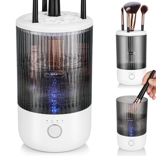 Electric Makeup Brush Cleaner with 4 Timers – Automatic Cleanser for All Brushes