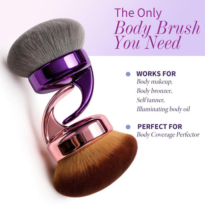Large Body Makeup Brush for Self Tanner – Wide Kabuki Brush for Legs & Bronzer