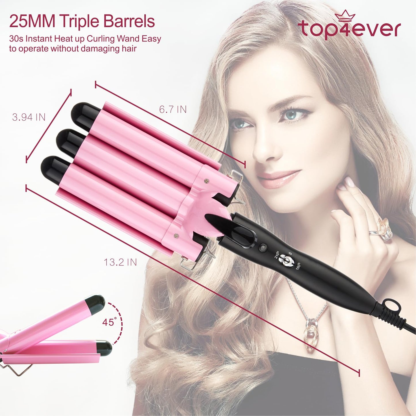 3-Barrel Curling Iron – Hair Waver for Beach Waves