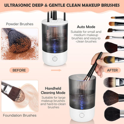 Electric Makeup Brush Cleaner with 4 Timers – Automatic Cleanser for All Brushes