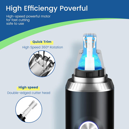 Men’s Ear & Nose Hair Trimmer – USB Rechargeable, Waterproof