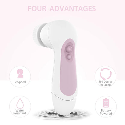 Waterproof Electric Facial Cleansing Spin Brush – Deep Clean & Exfoliation