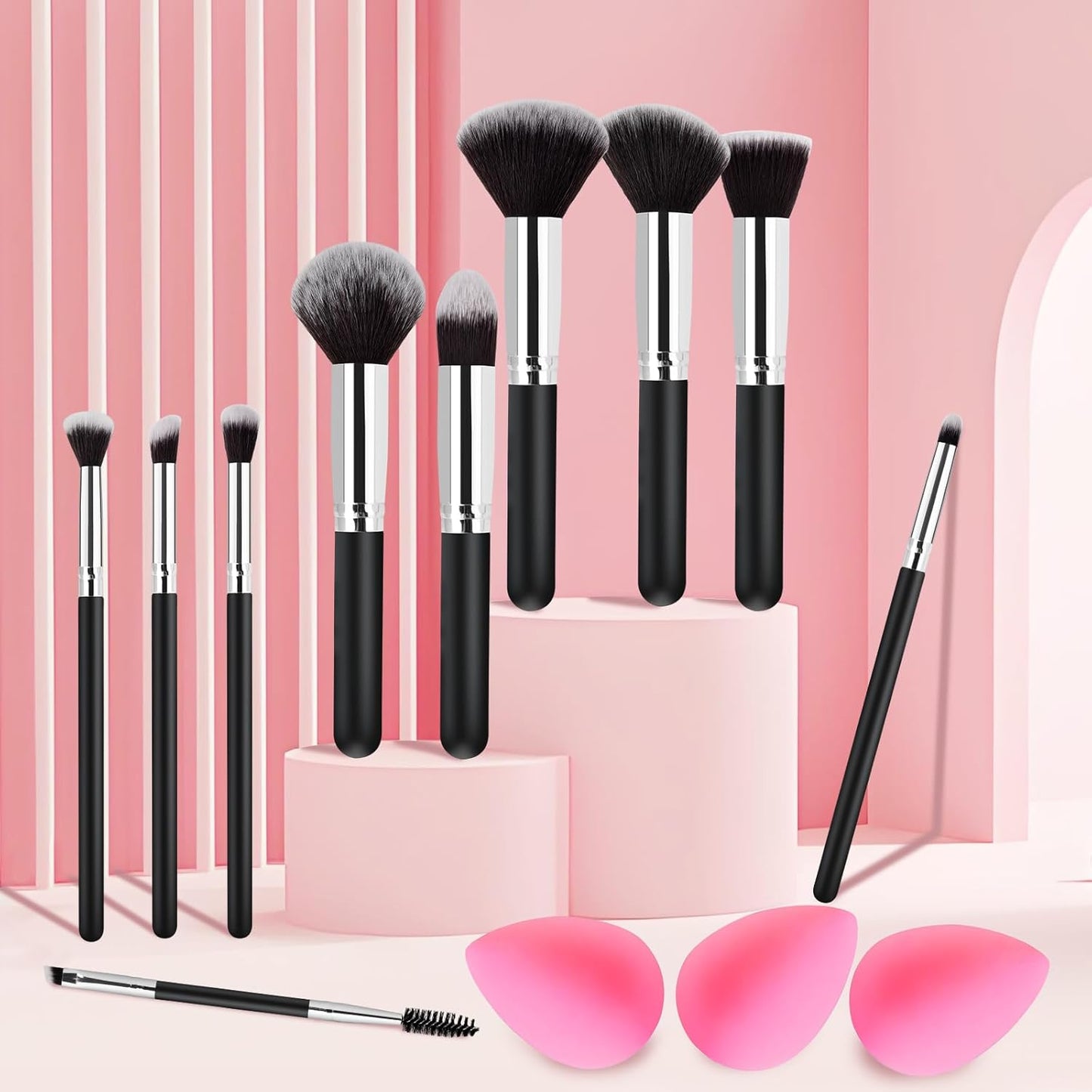13PCS Makeup Brushes Set with Sponge – Professional Beauty Gift for Women