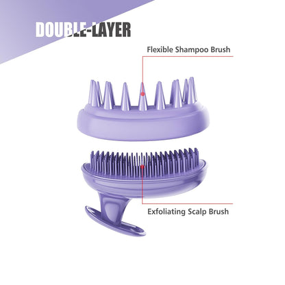 2-in-1 Scalp Massager Shampoo Brush – Dandruff & Hair Growth Scrubber for All Hair Types