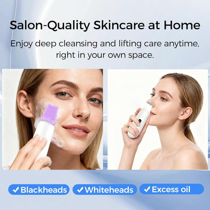 Ultrasonic Face Scrubber Spatula – Blackhead Extractor & Deep Pore Cleaner | 4 Modes Facial Tool