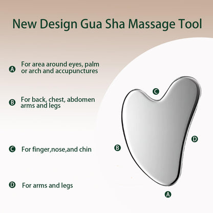 2-Piece Stainless Steel Gua Sha Facial Tool Set