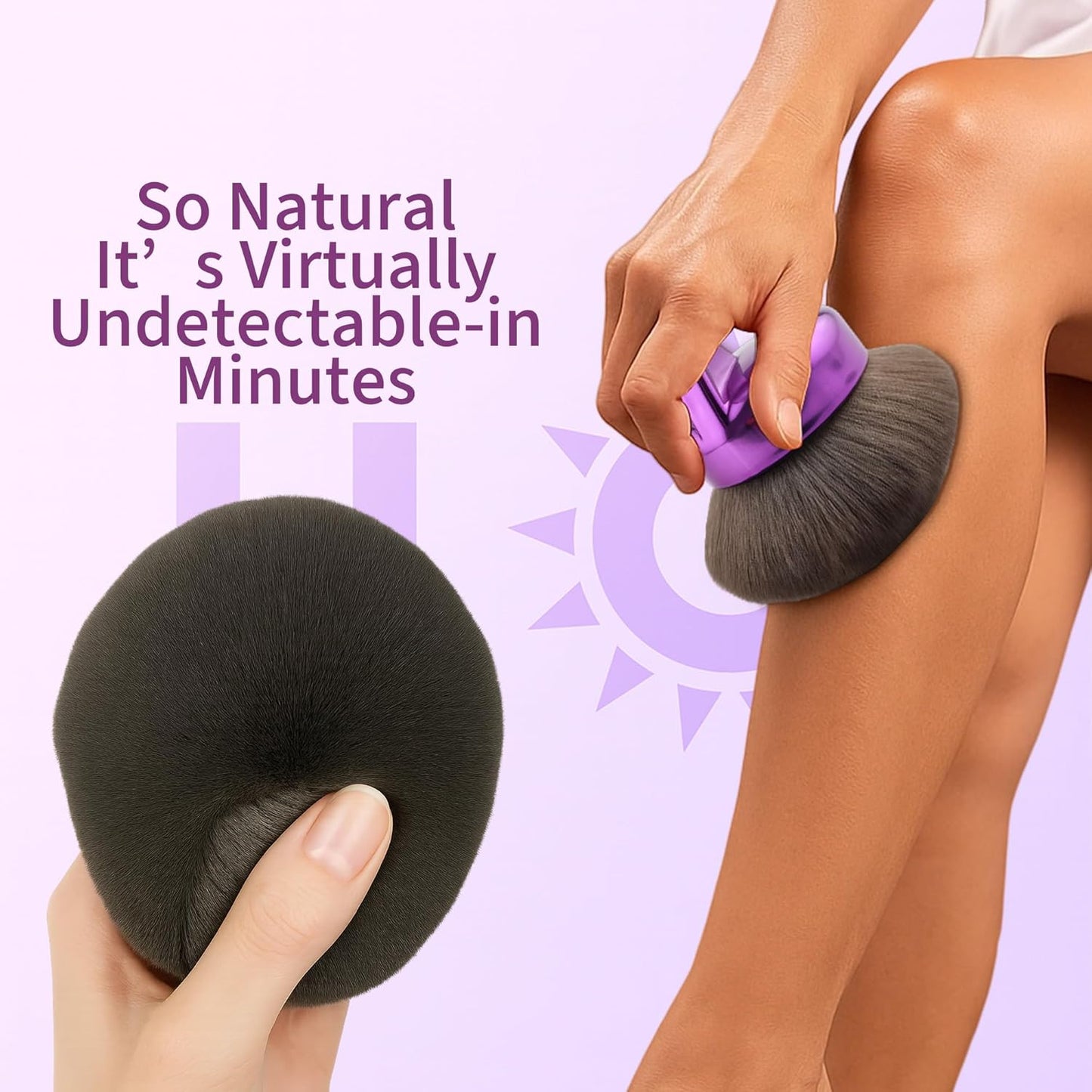 Large Body Makeup Brush for Self Tanner – Wide Kabuki Brush for Legs & Bronzer