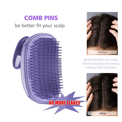2-in-1 Scalp Massager Shampoo Brush – Dandruff & Hair Growth Scrubber for All Hair Types