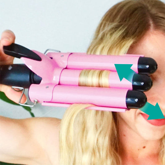 3-Barrel Curling Iron – Hair Waver for Beach Waves