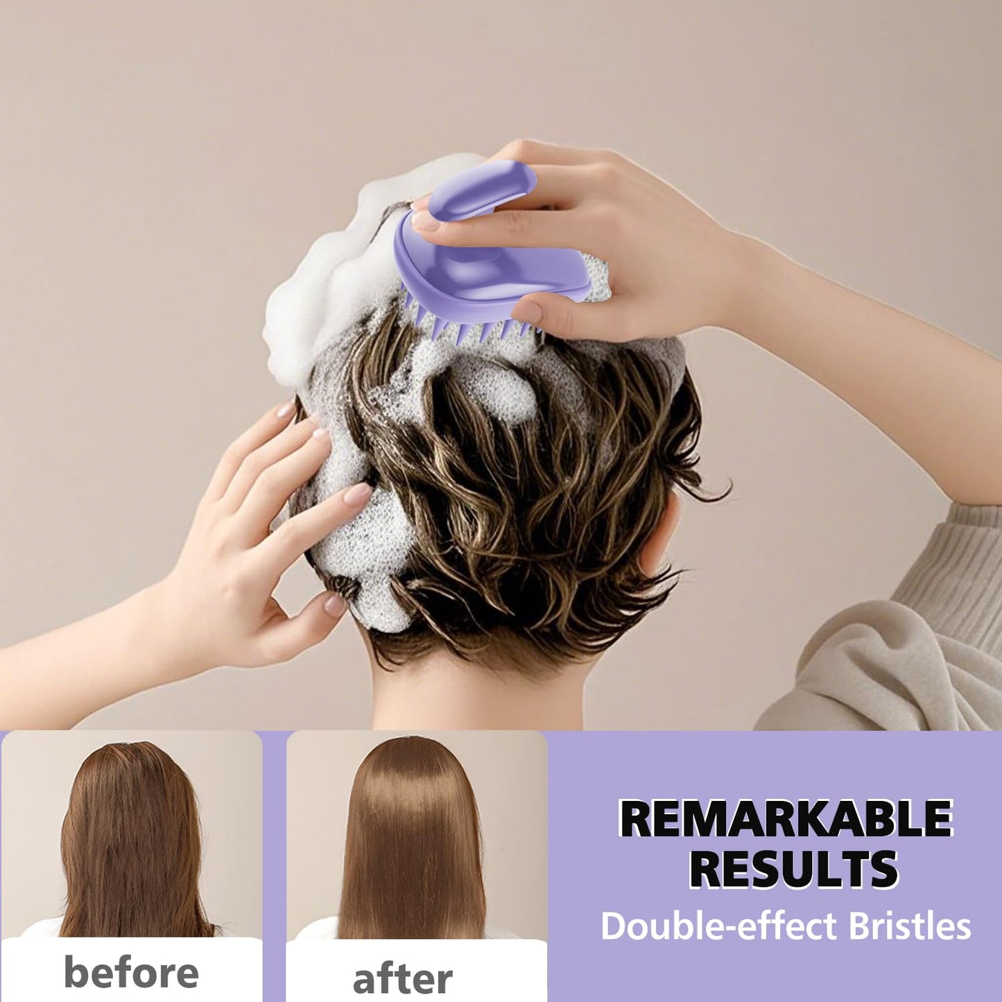 2-in-1 Scalp Massager Shampoo Brush – Dandruff & Hair Growth Scrubber for All Hair Types