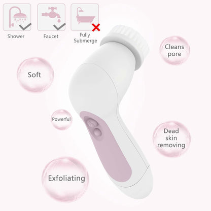 Waterproof Electric Facial Cleansing Spin Brush – Deep Clean & Exfoliation